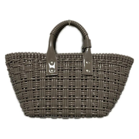 Auth BALENCIAGA Bistro XS Basket Dark Gray Polyurethane Polyester Cotton - Picture 2 of 9